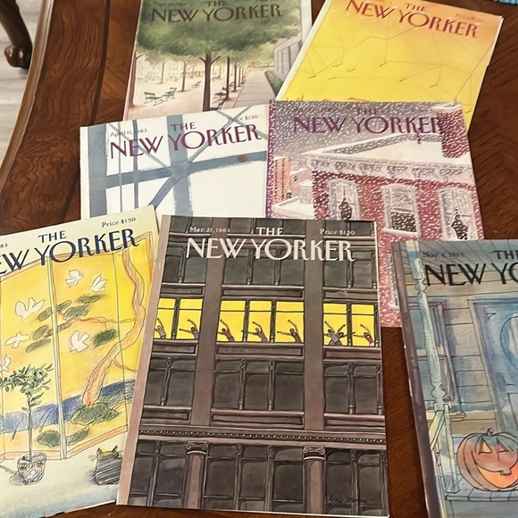 Vintage New Yorker Magazine Covers Only 1983 Set of 40 Artwork Frameable Gifts - Picture 4 of 5